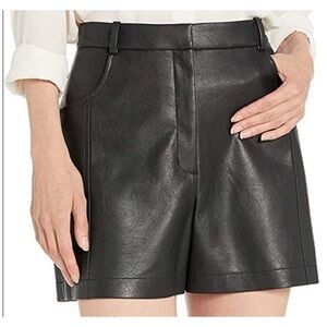 BCBGMAXAZRIA high rise faux
leather shorts